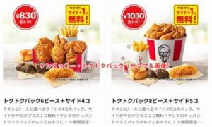 ケンタッキー・トクトクパック（サンプル画像）