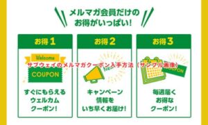 サブウェイのメルマガクーポン入手方法（サンプル画像）