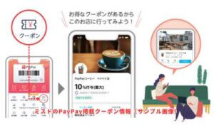 ミスドのPayPay掲載クーポン情報（サンプル画像）