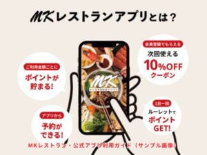 MKレストラン・公式アプリ利用ガイド（サンプル画像）