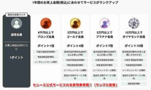 セシール公式サービスの会員特典情報！（サンプル画像）