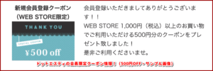 ドットエスティの会員限定クーポン情報!(500円OFF・サンプル画像)