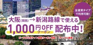 ピーチの公式サイト掲載クーポン情報！（サンプル画像）