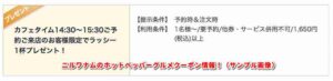 ニルワナムのホットペッパーグルメクーポン情報！（サンプル画像）